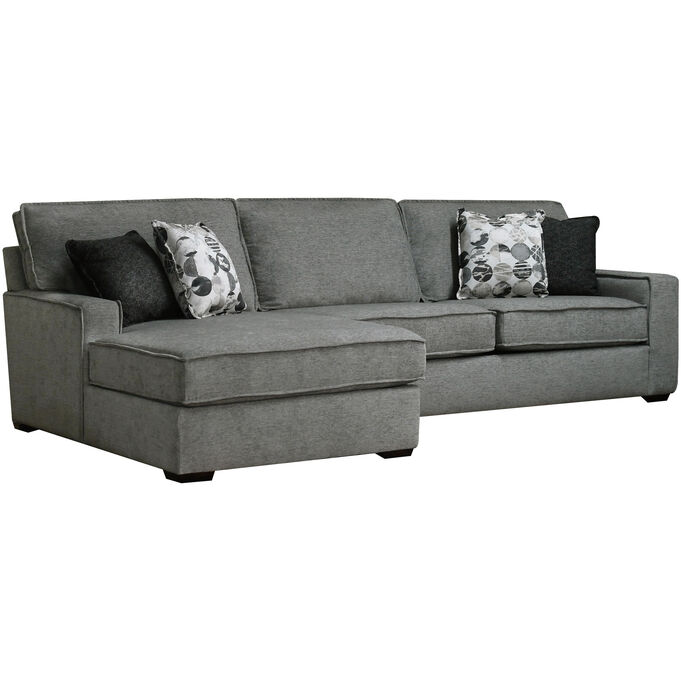 Cash Brevard Gray 2 Piece Left Chaise Sectional