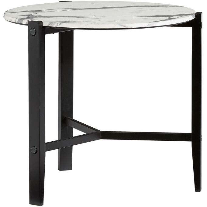 Progressive Furniture | Rowen White End Table | Chantilly White