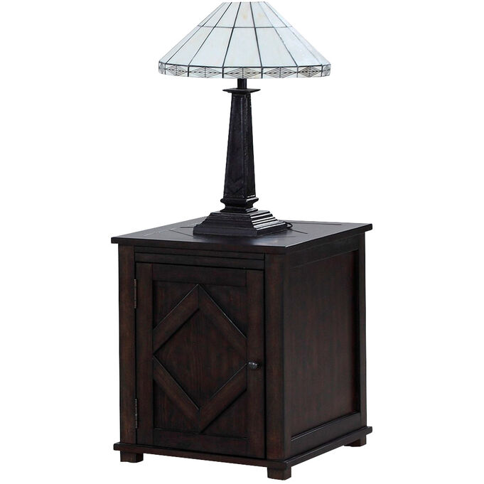 Progressive Furniture , Foxcroft Dark Pine Chairside Cabinet