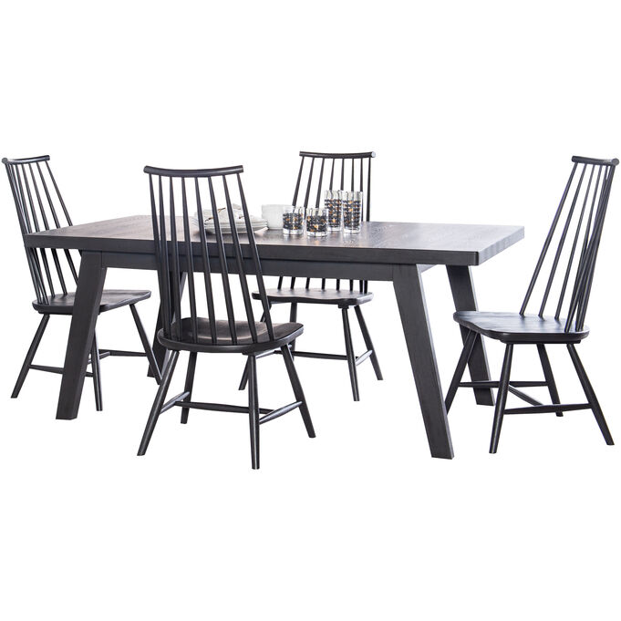 Concord Charred Oak 5 Piece Dining Set