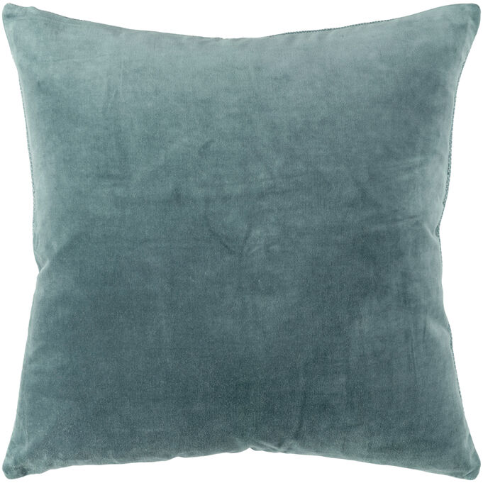 Collected Culture Sparrow Blue Velvet Pillow