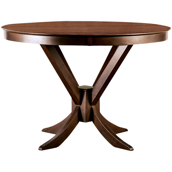 Furniture Of America | Marina Walnut Round Counter Dining Table