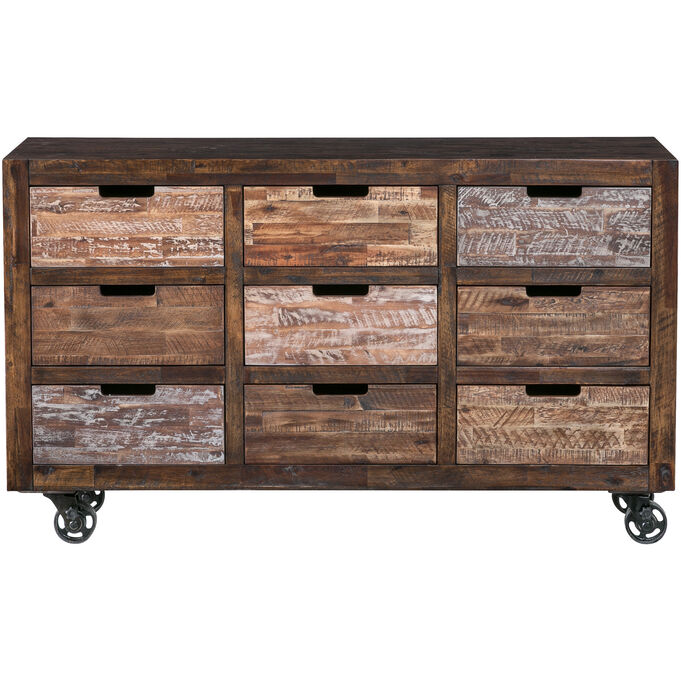 Jofran , Painted Canyon Chestnut 9 Drawer Chest