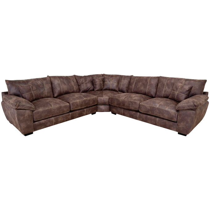 Monza Brown 3 Piece Sectional
