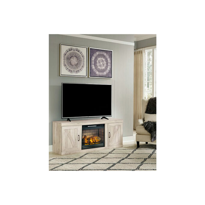 Bellaby Whitewash 60 Inch Electric Fireplace Console