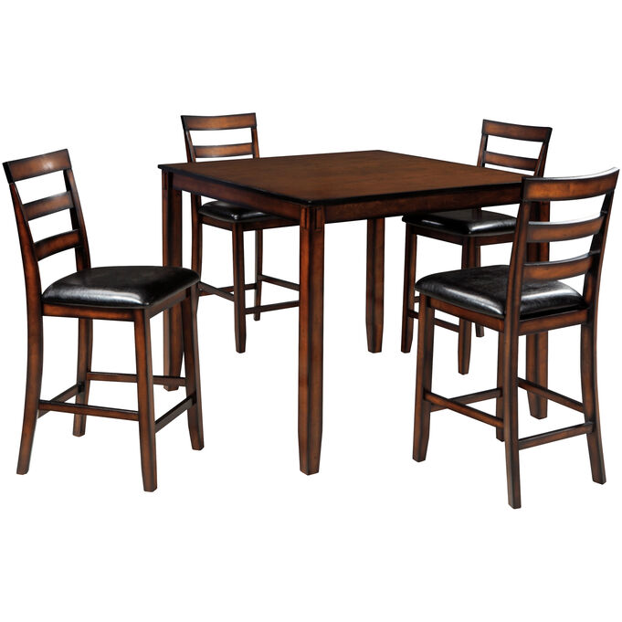 Ashley Furniture | Coviar Brown 5 Piece Counter Dining Set