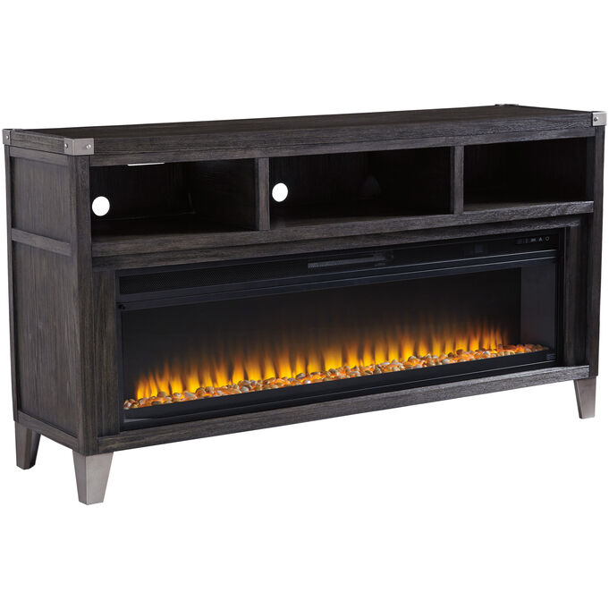 Ashley Furniture | Todoe Gray 65" Fireplace Console
