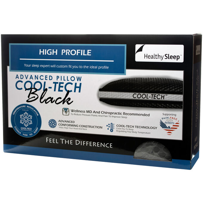 Healthy Sleep Queen Refresh And Chill Graphite High Profile Pillow
