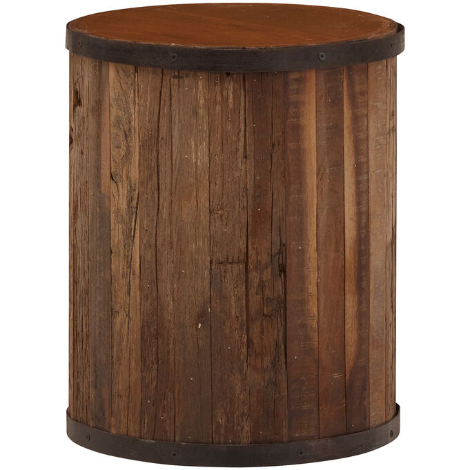 Accent Collection Brown Reclaimed Stool