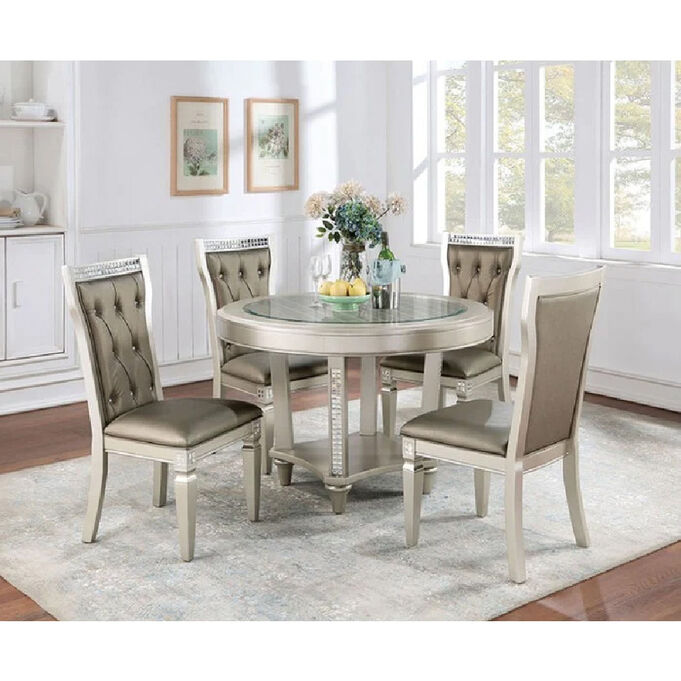 Adelina Champagne 5 Piece Dining Set