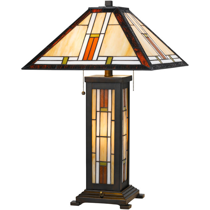 Cal Lighting , Tiffany Brown Table Lamp