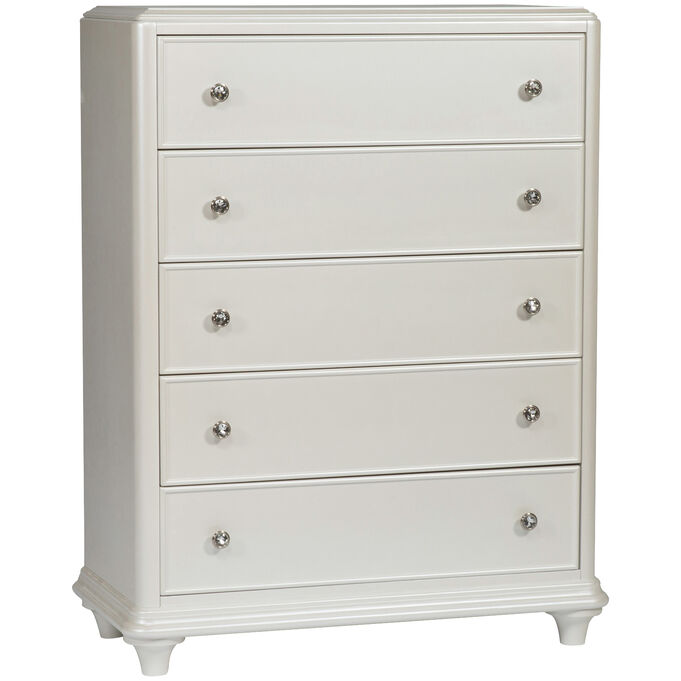 Liberty Furniture | Stardust White 5 Drawer Chest