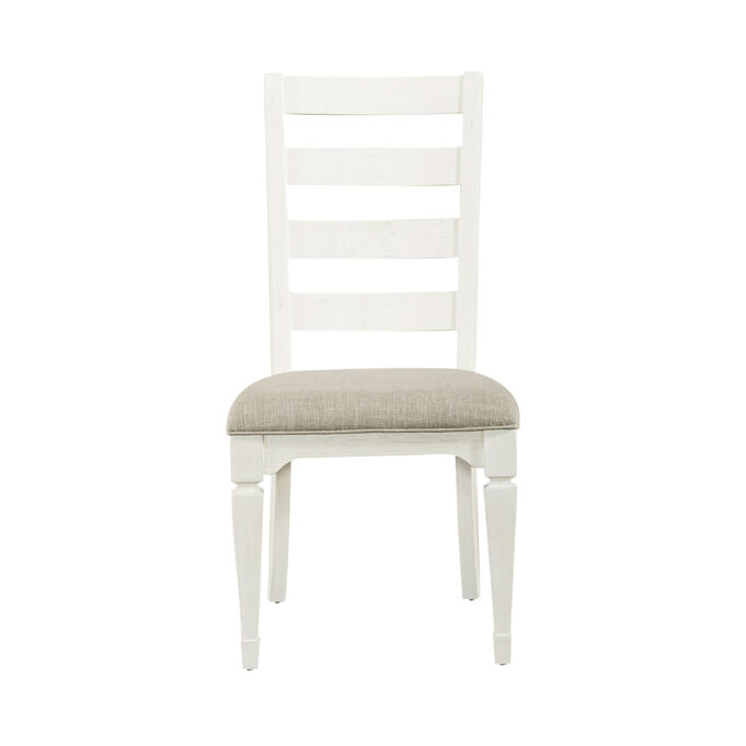 Liberty Furniture | Allyson Park White Ladder Back Upholstered Side Chair