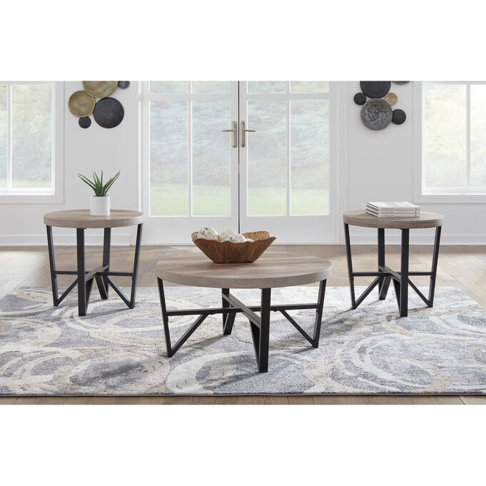 Deanlee Gray Set of 3 Tables