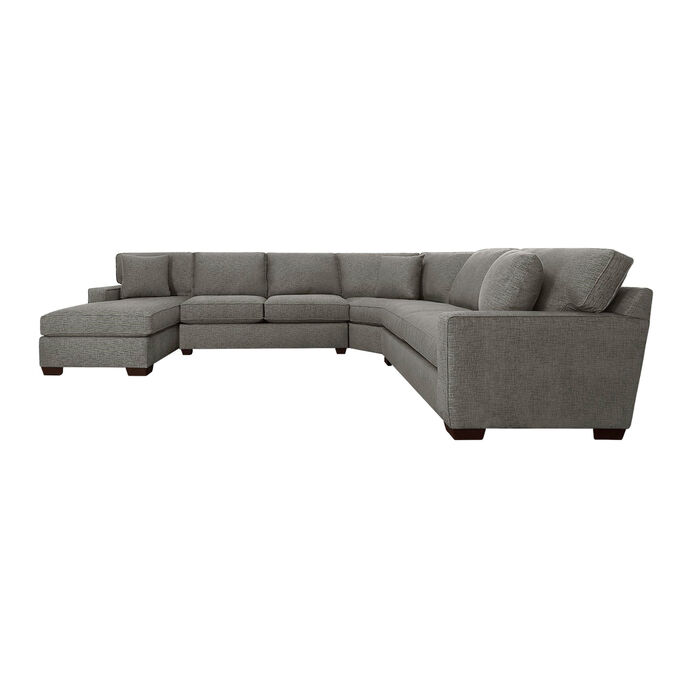 Style Line , Connections Gunmetal Track 4 Piece Left Arm Facing Chaise Wedge Sectional Sofa