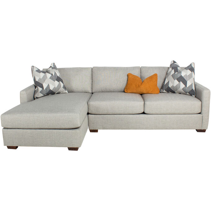 Bauhaus Furniture Group LLC , Basin Silver 2 Piece Left Chaise Sofa