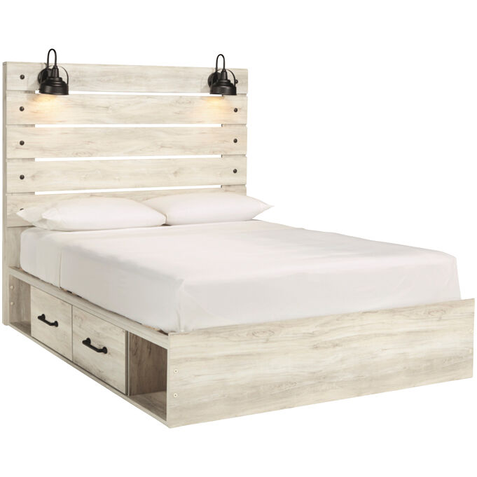 Ashley Furniture | Cambeck White Queen 4 Drawer Storage Bed