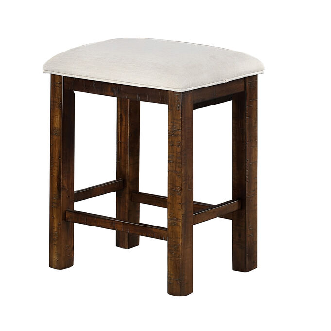 Furniture Of America | Fredonia Rustic Oak Backless Counter Stool