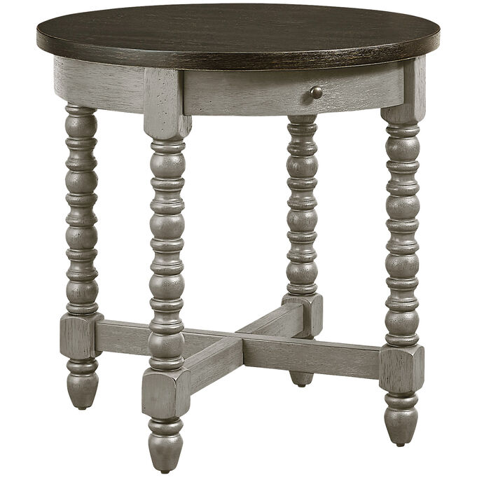 Progressive Furniture , Brentfield French Gray End Table