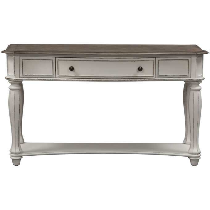 Liberty Furniture | Magnolia Manor Antique White Sofa Table