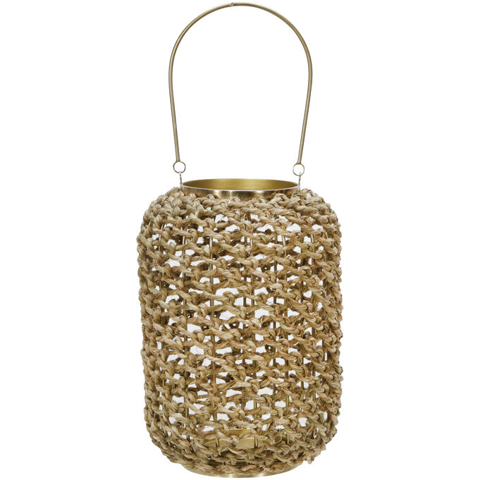 Collected Culture Brown 11 Inch Rattan Lantern