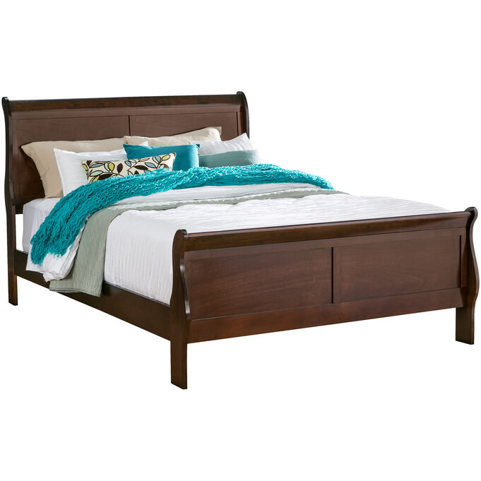 Home Elegance , Yorkshire Brown Cherry Queen Bed