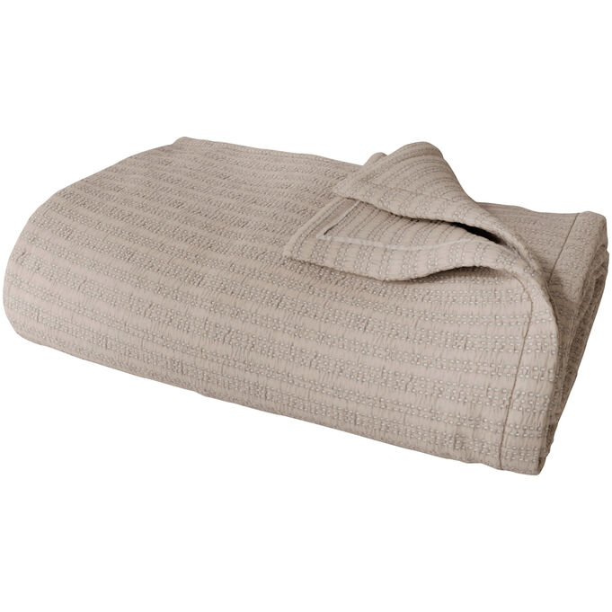 Purecare | Everyday Oatmeal Queen Cotton Coverlet
