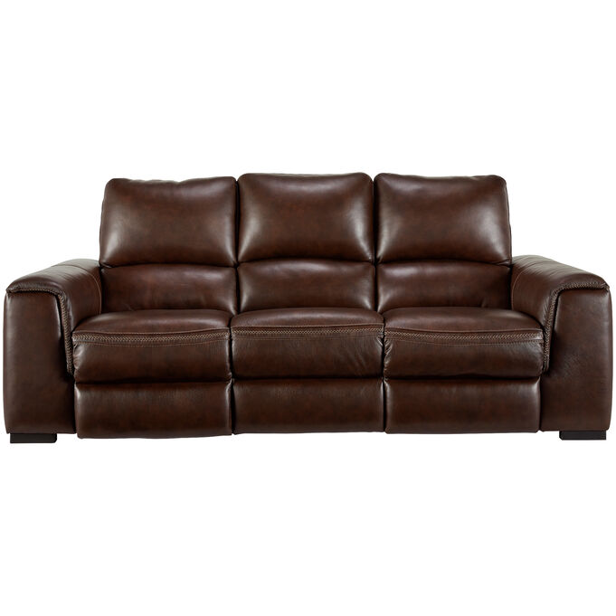 Ashley Furniture | Alessandro Walnut Power Reclining Sofa