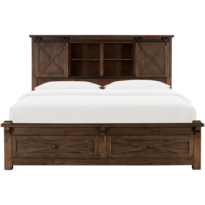 A America | Sun Valley Rustic Timber California King Storage Bed