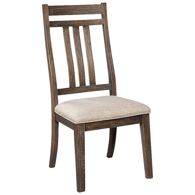 Ashley Furniture | Wyndahl Rustic Brown Slat Back Side Chair