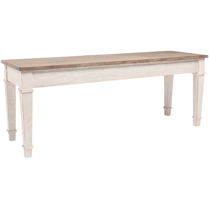 Ashley Furniture | Skempton White Storage Bench
