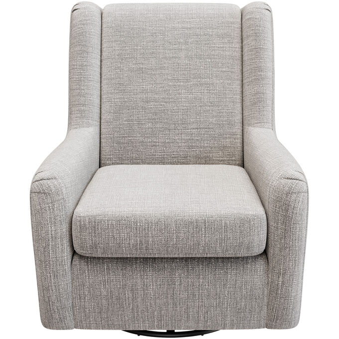 Best Home Furnishings | Brianna Gray Swivel Glide Chair