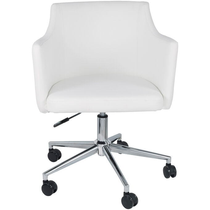 Ashley Furniture | Baraga White Swivel Desk Chair