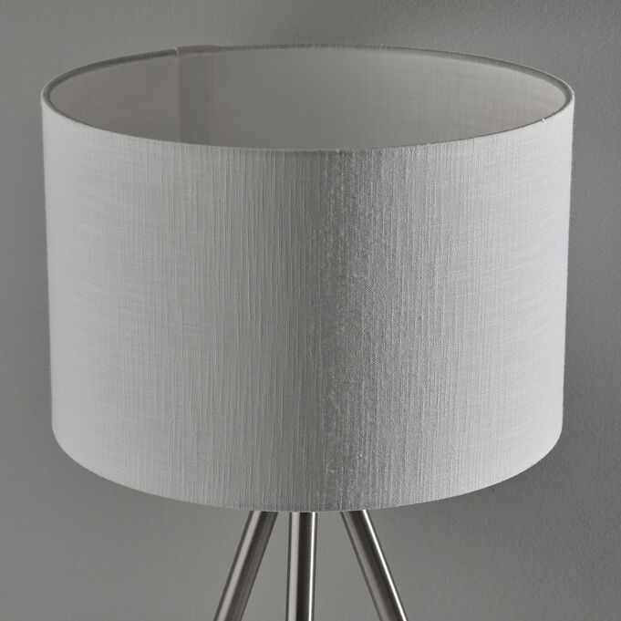 Della Brushed Steel Table Lamp