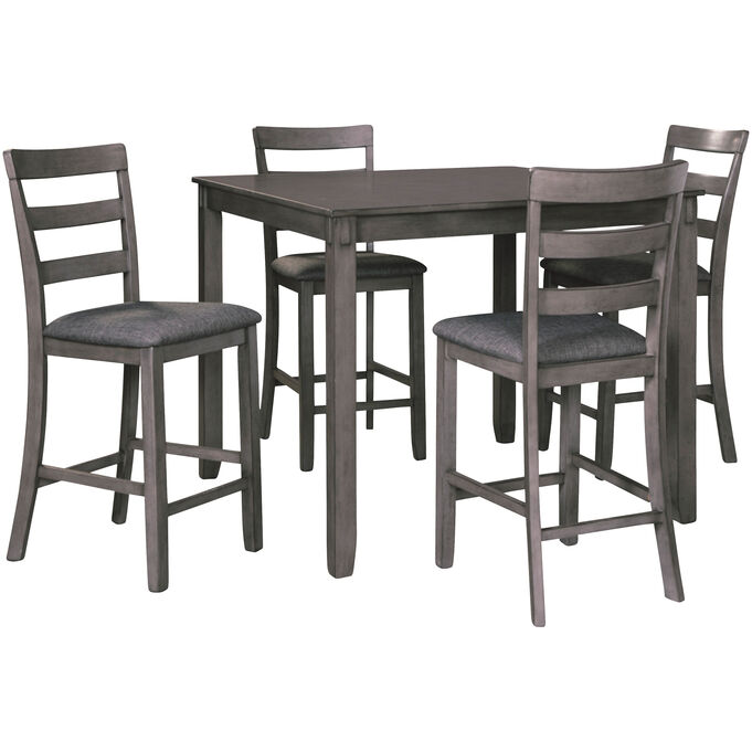 Ashley Furniture | Bridson Gray 5 Piece Counter Dining Set