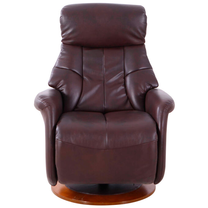 Orleans Espresso Recliner And Ottoman