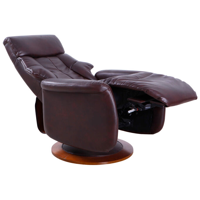 Orleans Espresso Recliner And Ottoman