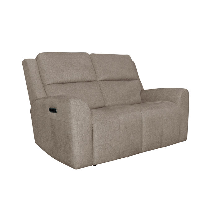 Taylor Fog Power Reclining Loveseat with Power Headrests