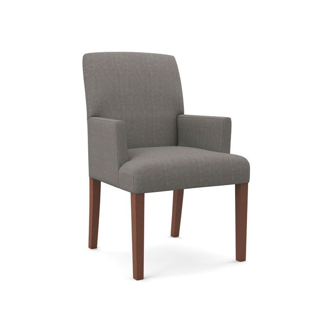 Denai Soft Gray Upholstered Arm Chair