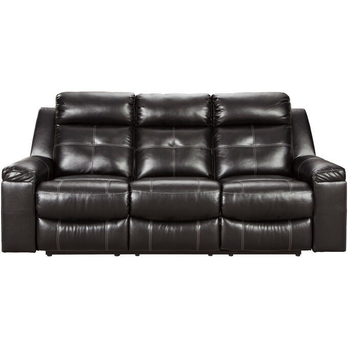 Ashley Furniture | Kempten Black Reclining Sofa