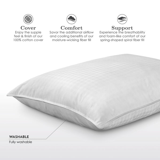 Fabrictech Queen Cooling Memory Fiber Pillow