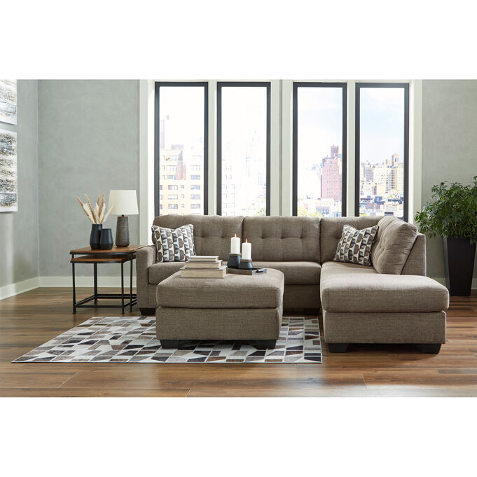 Mahoney Chocolate Right Chaise Sectional