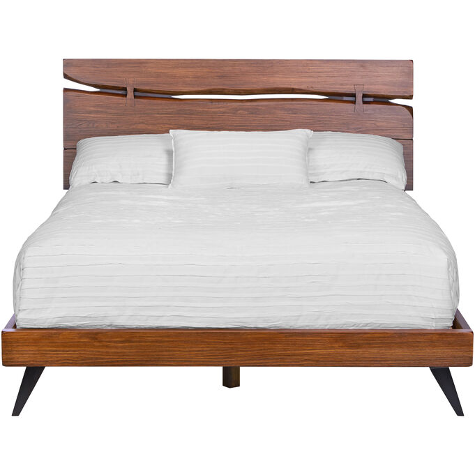 Dana Point Rustic Brown Queen Bed