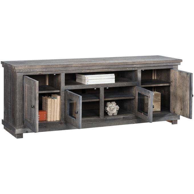 Willow Distressed Gray 74 Inch Console