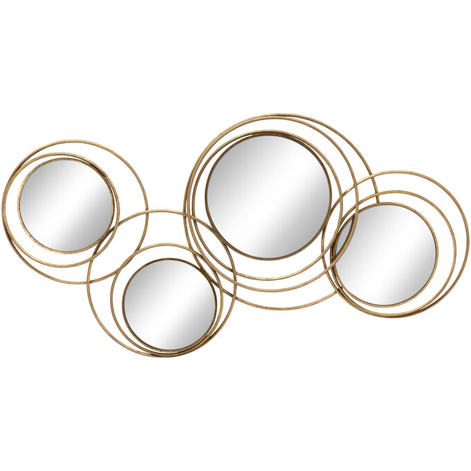 Elevated Chic Gold Looped Circles Mirror