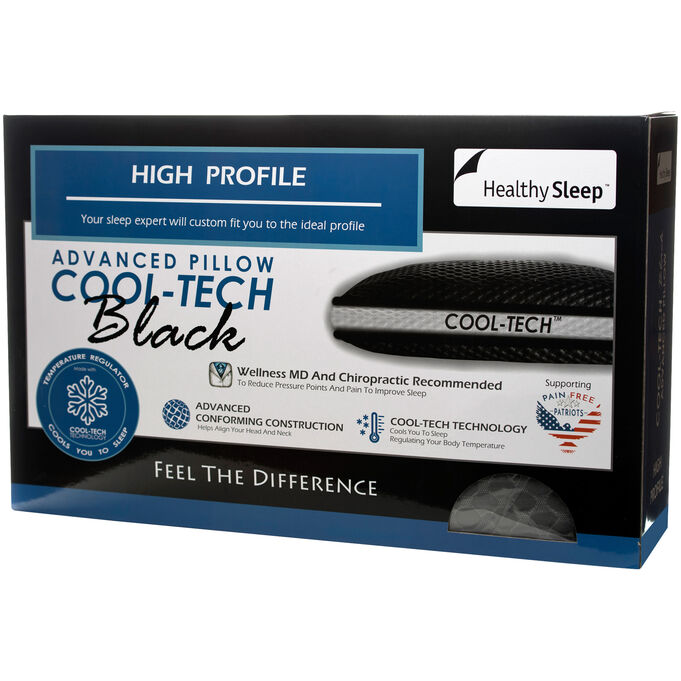 Healthy Sleep King Refresh And Chill Graphite High Profile Pillow