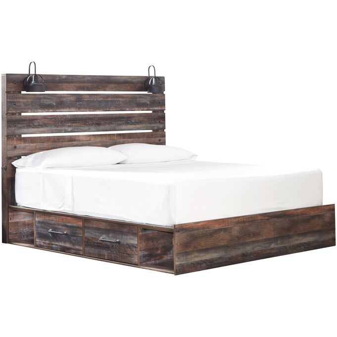 Ashley Furniture | Drystan Brown King 4 Drawer Storage Bed