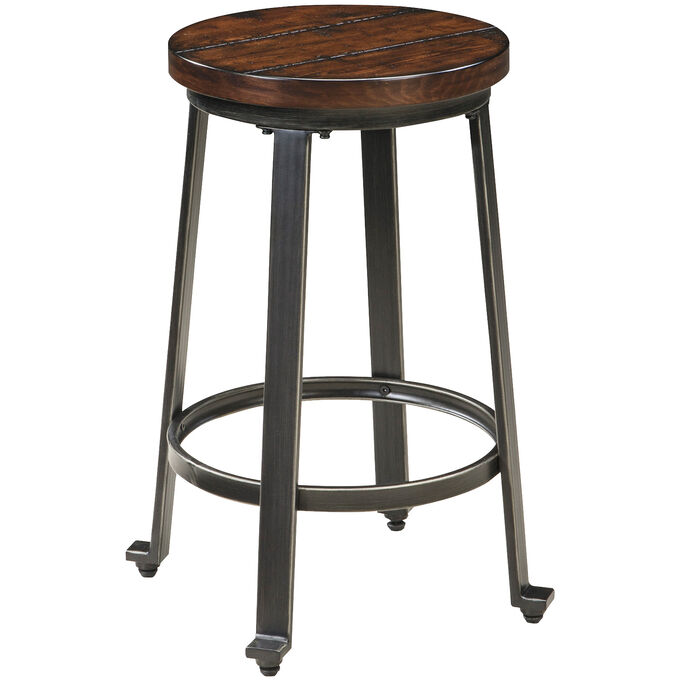 Ashley Furniture , Challiman Rustic Brown Counter Stool