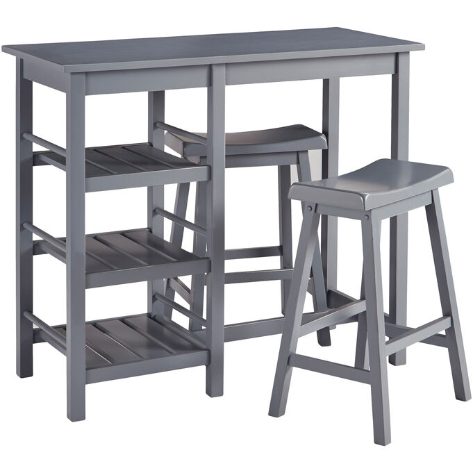 Progressive Furniture | Breakfast Club Gray 3 Piece Counter Dining Set