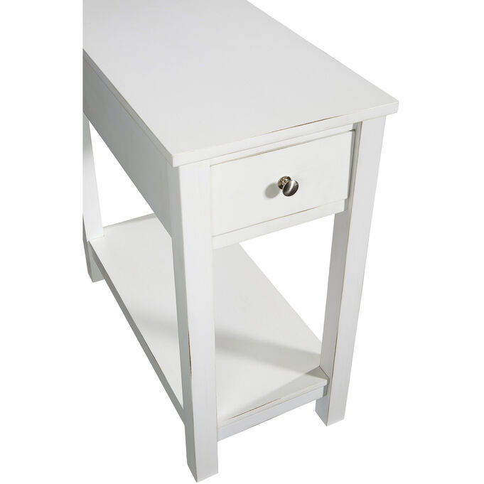 Chairsides III White Chairside Table